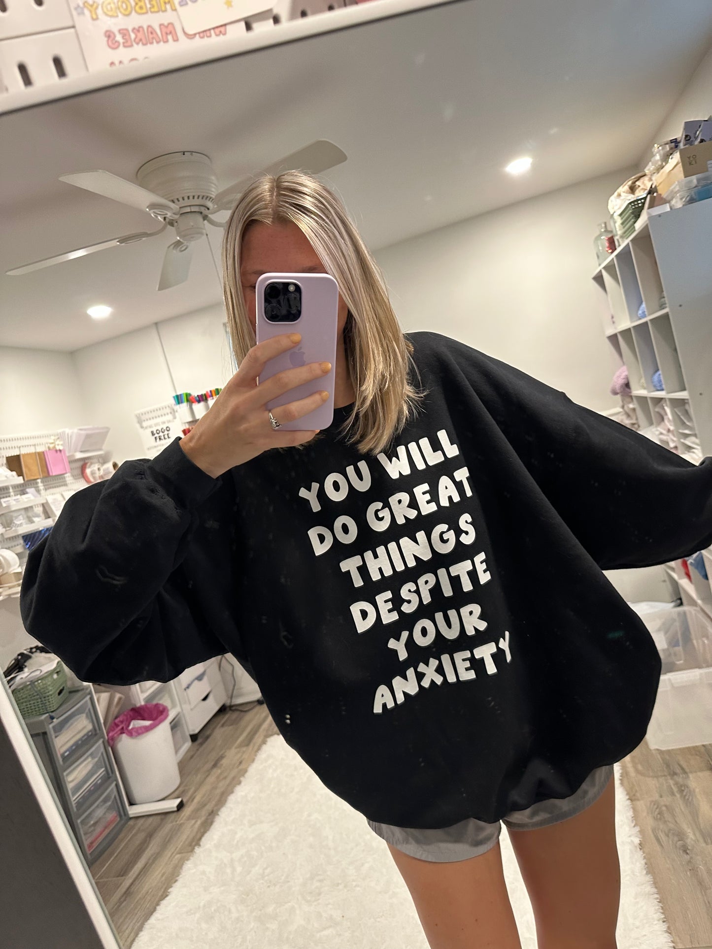 DESPITE YOUR ANXIETY PULLOVER - Honey Todd