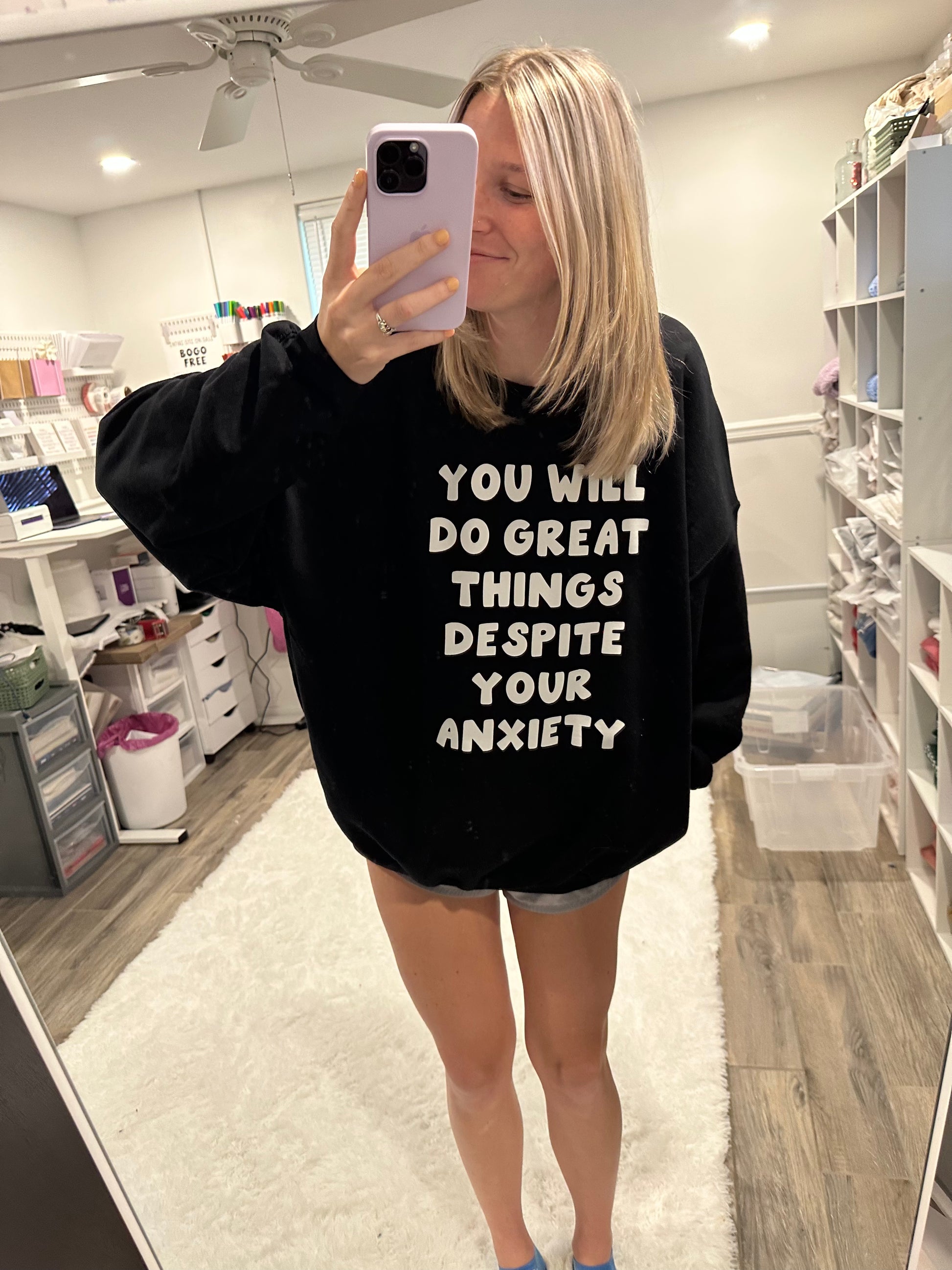 DESPITE YOUR ANXIETY PULLOVER - Honey Todd